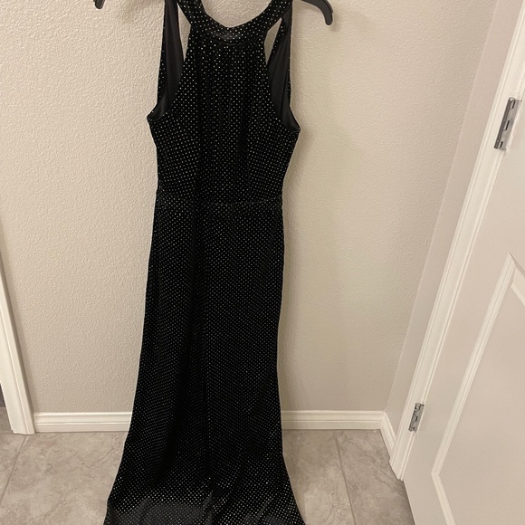LOST + WANDER Lady Galaxy Dotted Black Velvet Jumpsuit Size XS - Picture 1 of 12